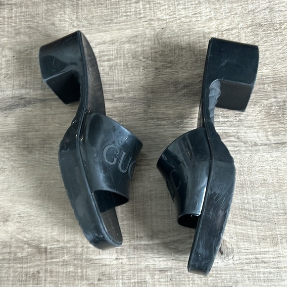 Gucci rubber mules slides with black heel size 39 - Picture 6 of 11